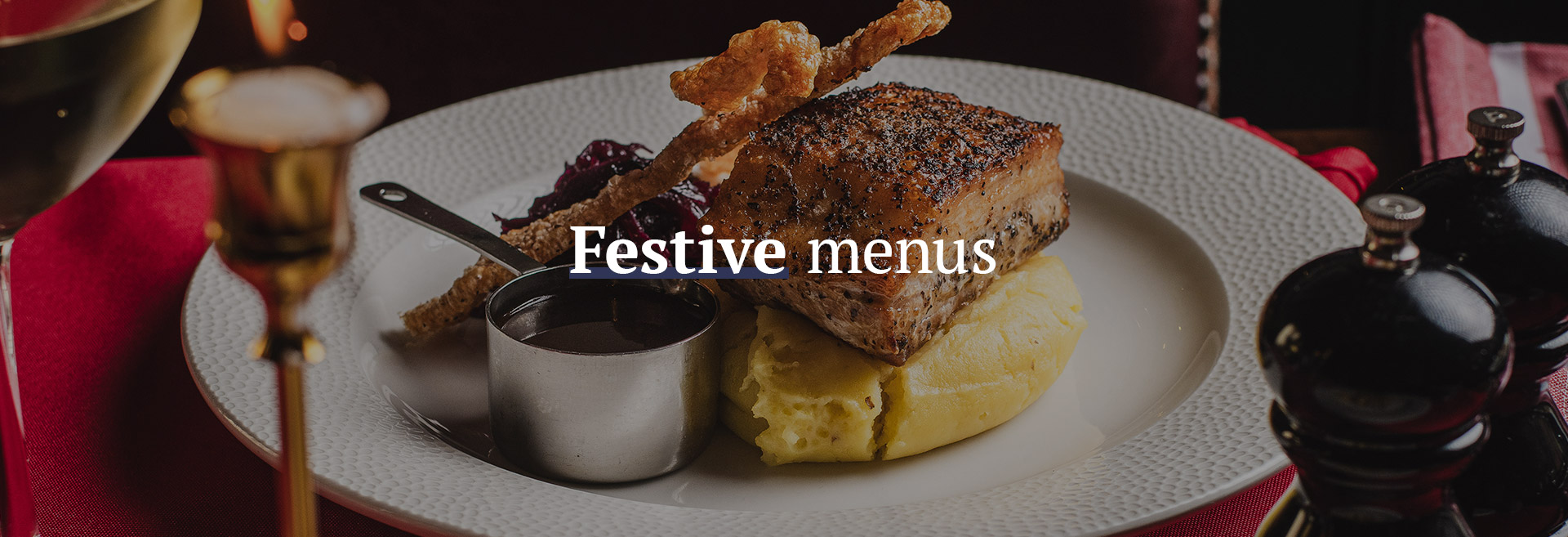 Christmas menu at The Bridge House